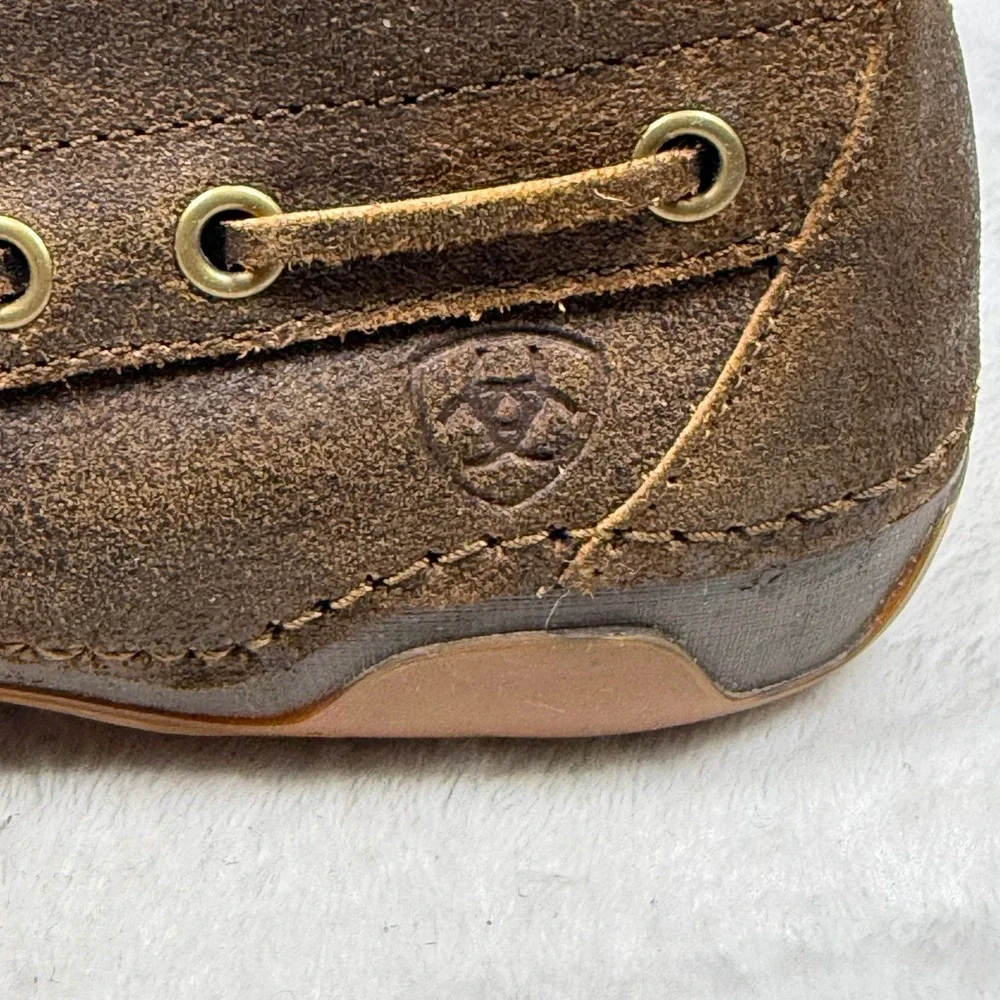 Ariat Spitfire Mens Brown Leather Moc Toe Chukka Boots 4LR Cushioning 8.5D